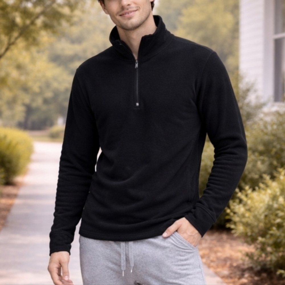 Icebreaker 100% Merino Wool Size L Black Knit Sweater Top Men’s
